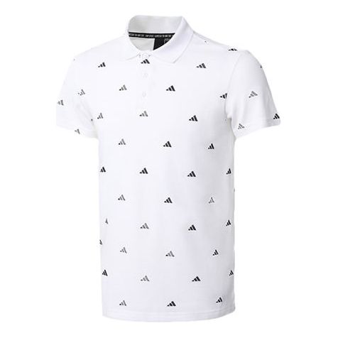 Polo skjorte adidas Originals Must Haves Print Polo Hvid | FT2800