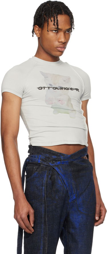 T-shirt Ottolinger Ottolinger Deconstructed Kitten T-Shirt Grå | 115-102015-01, 1