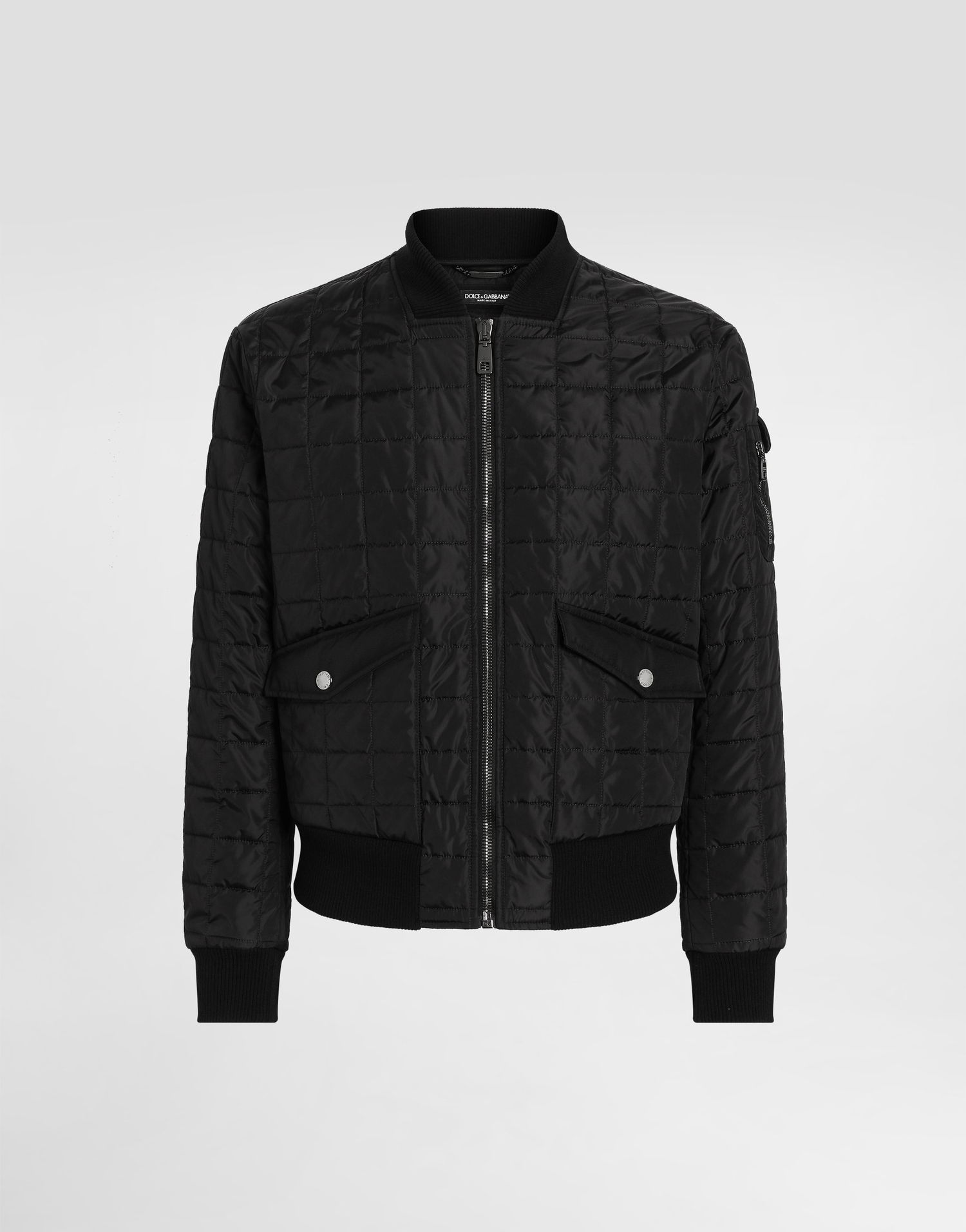 Bomberjakke Dolce & Gabbana Dolce & Gabbana Quilted Bomber Jacket Sort | G9BRBTFUS22N0000, 0