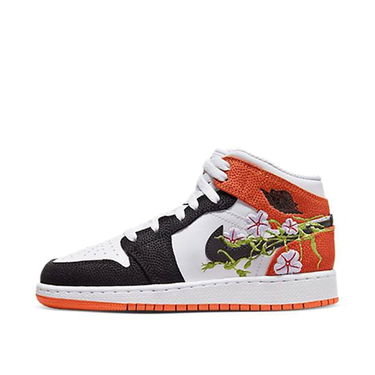 Sneakers og sko Jordan Air 1 Mid SE "Basketball Blossom" GS Orange | DQ8390-100, 1