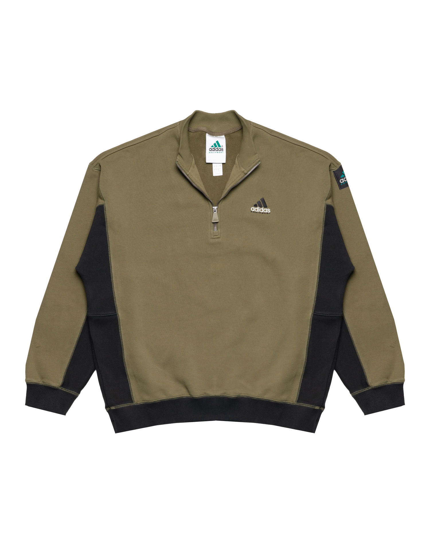 Sweatshirt adidas Performance Equipment Blocked Half-Zip Pullover Grøn | JX1464, 1