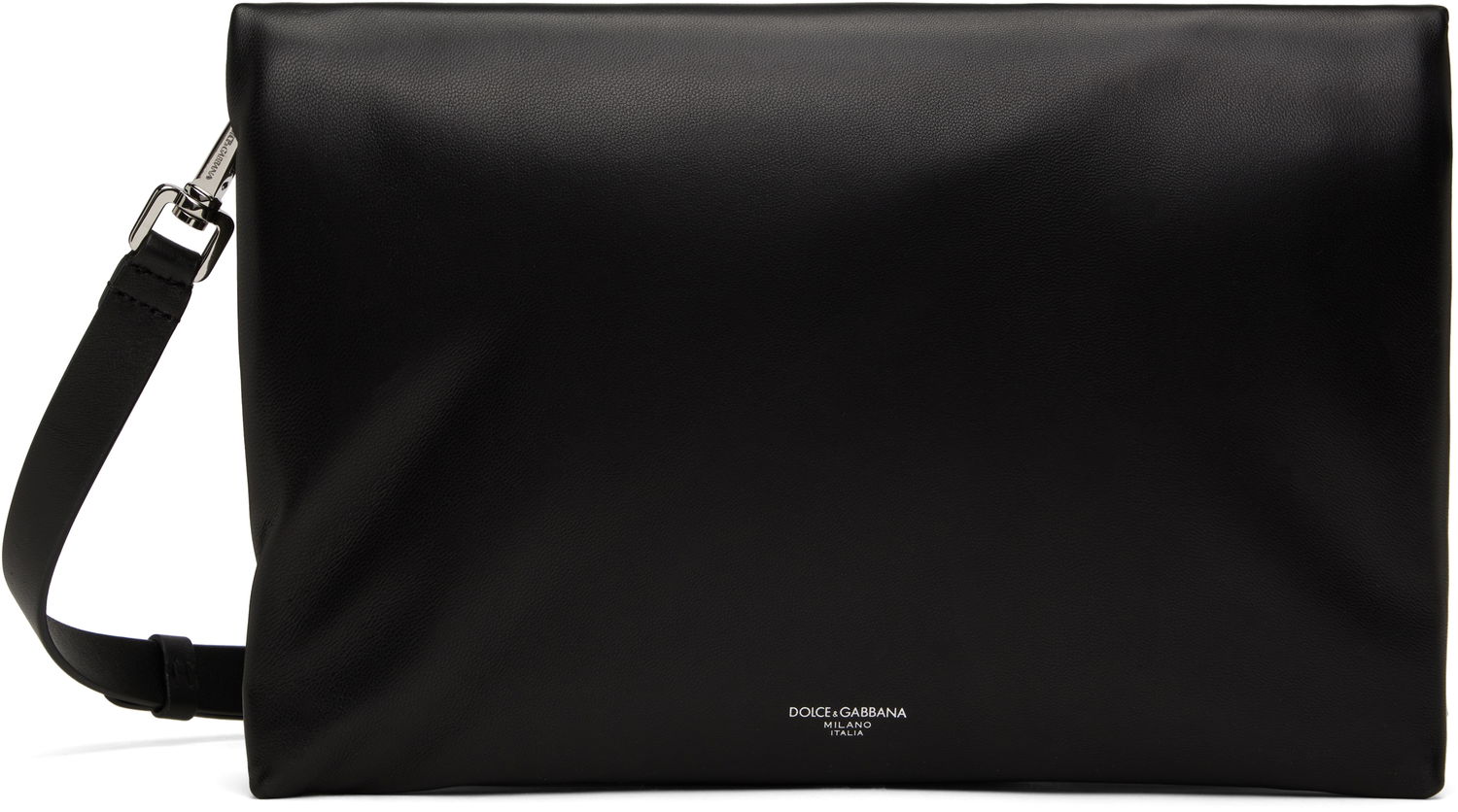 Skuldertaske Dolce & Gabbana Dolce&Gabbana Nappa Leather Crossbody Bag Sort | BM3075AF984, 0