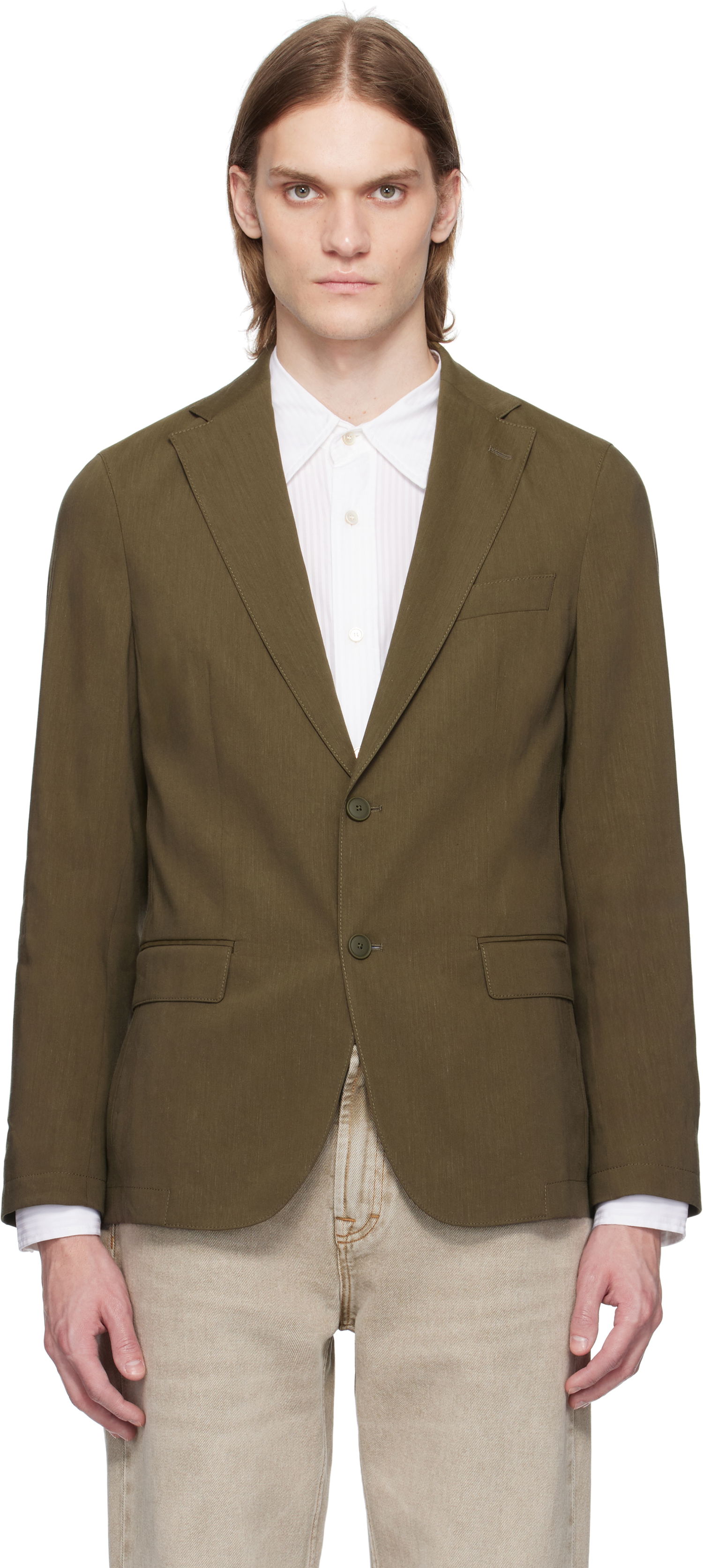 Jakke BOSS BOSS Slim-Fit Suit Blazer Grøn | 50540685, 0