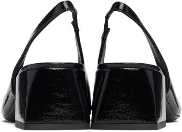 Sneakers og sko Courrèges Courrèges AC Vinyl Slingback Heels Sort | 325SPP039VY0003, 1