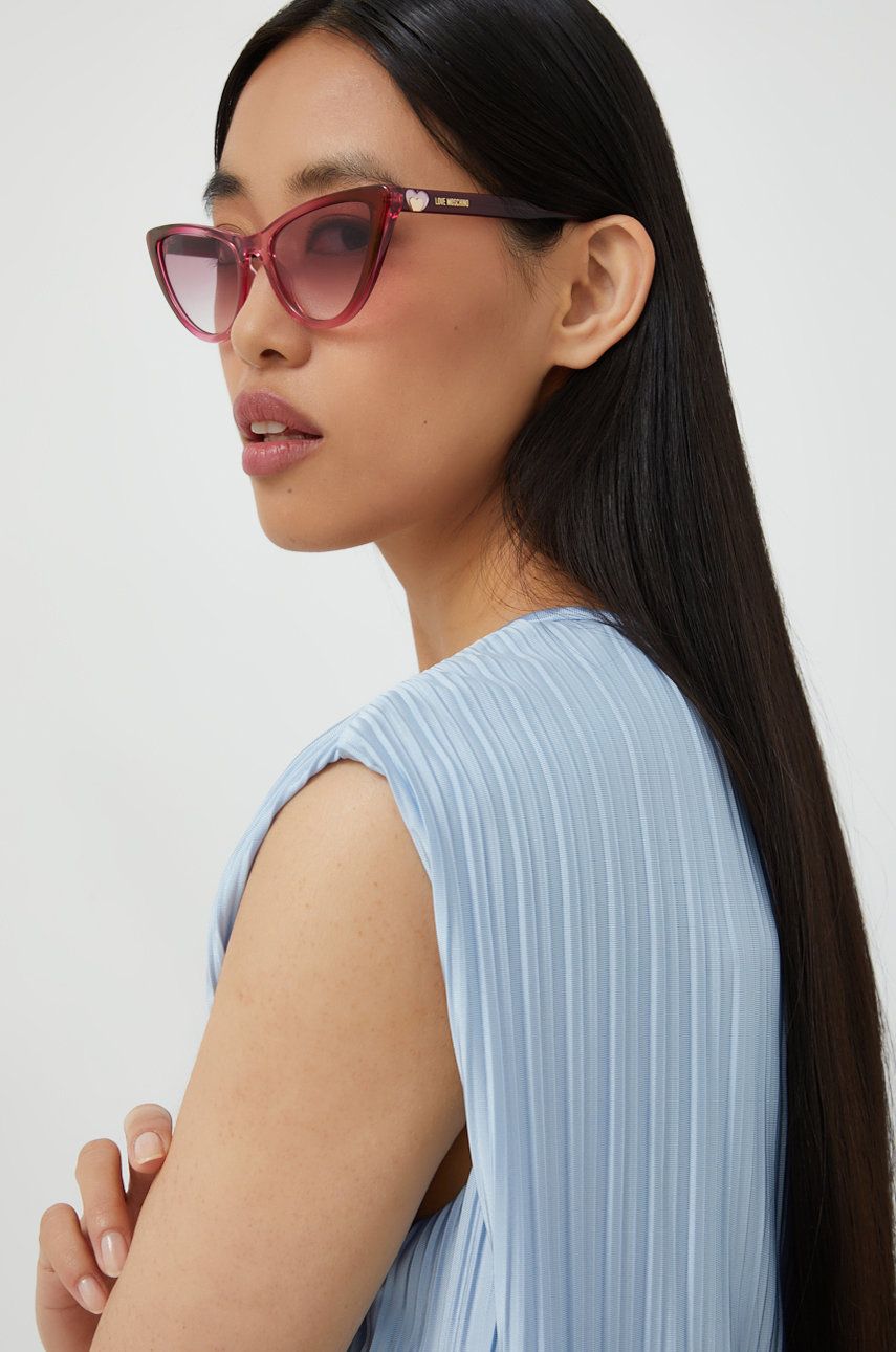 Solbriller Moschino Love Moschino Cat-Eye Sunglasses Rød | MOL049/S, 0