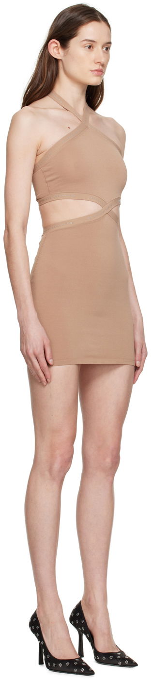 Kjole Alexander Wang Alexander Wang Halter Mini Dress Beige | 4KC1236038, 1