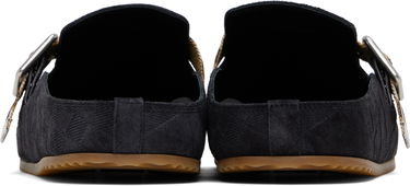 Tøj Burberry Burberry Check Suede Urchin Clogs Sort | 8113394, 1