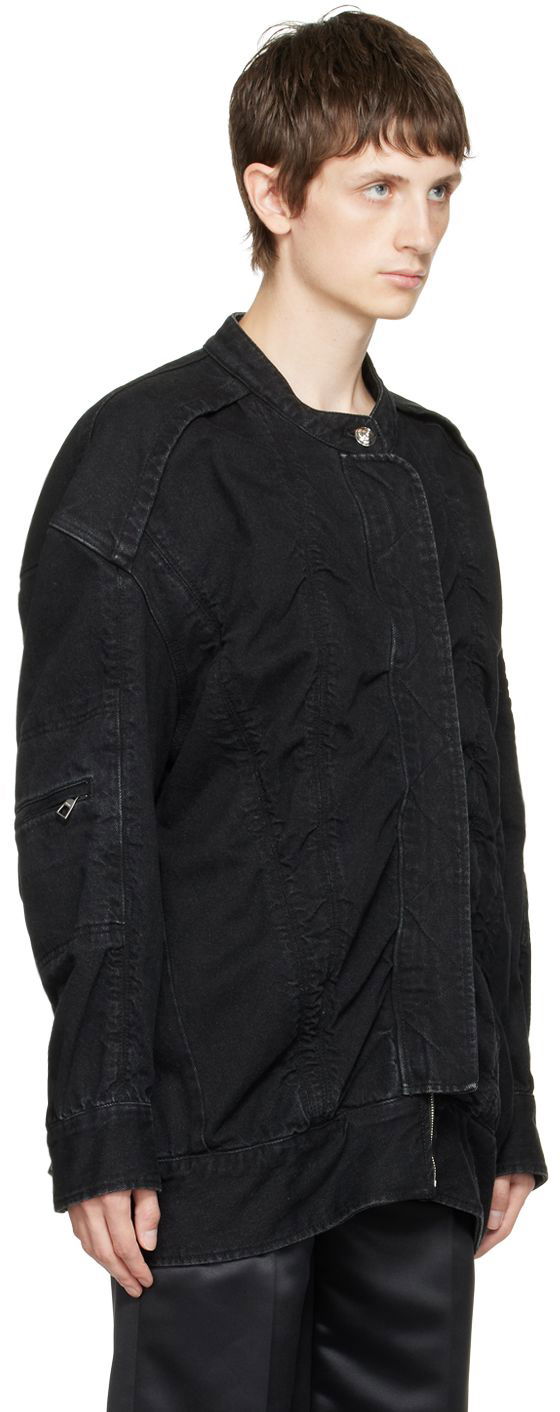 Jakke We11done We11done Bomber Denim Jacket Sort | WD-DJ3-21-331-U-BK, 1