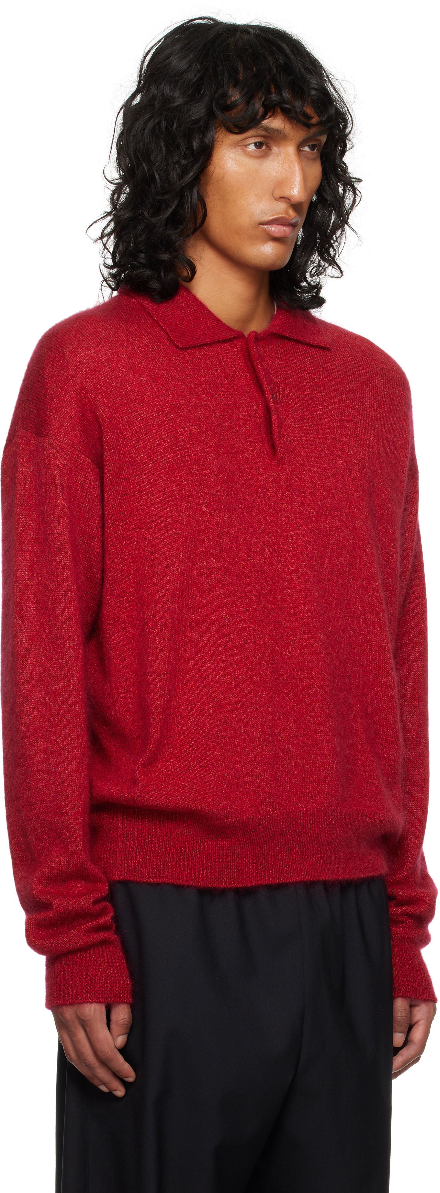 Sweater The Row Gere Knit Polo Sweater Rød | 625-Y872, 1