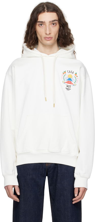 Sweatshirt Casablanca Casablanca 'Casa Way' Mountain Hoodie Hvid | MPF25-JTP-292-01, 0