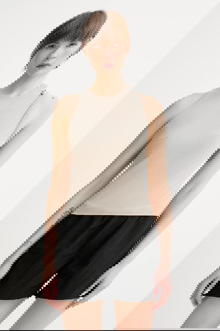 Tanktop HELIOT EMIL Heliot Emil Zipper Detail Sleeveless Top Beige | SS25.W.13.077.ST18.CO, 0