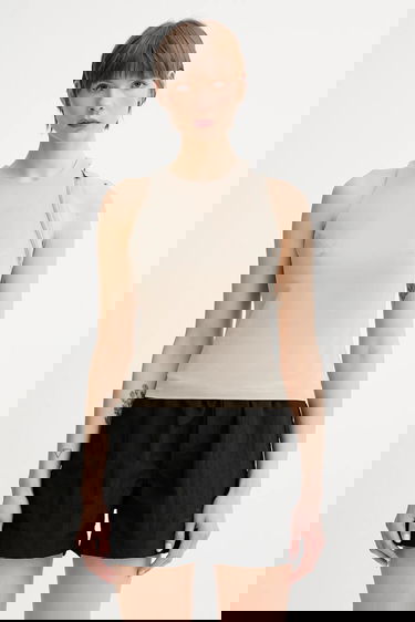 Tanktop HELIOT EMIL Heliot Emil Zipper Detail Sleeveless Top Beige | SS25.W.13.077.ST18.CO, 0