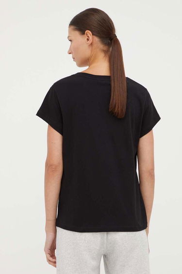 T-shirt Samsoe Samsoe Samsoe Samsoe SOLLY V-Neck T-Shirt Sort | F00012028, 1