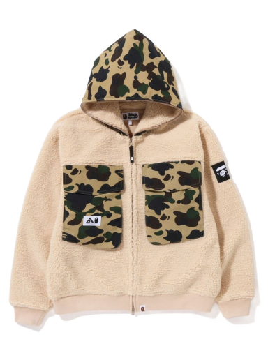 Jakke BAPE Big Pocket Relaxed Fit Boa Jacket Beige | 1I80-140-004