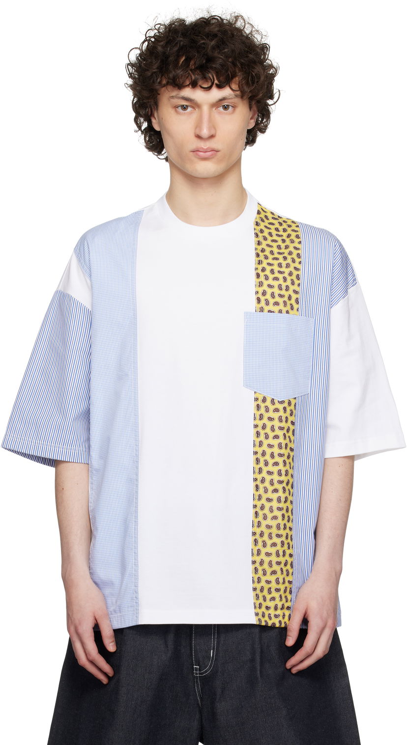 T-shirt Comme des Garçons Comme des Garçons Homme Multi-Fabric T-Shirt Hvid | HO-T010-051