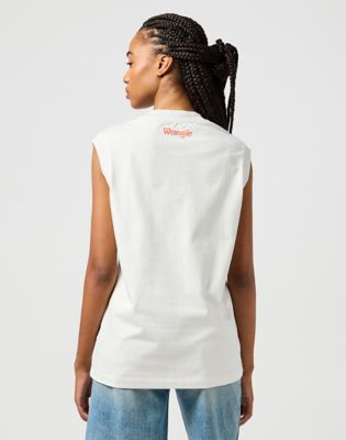 Tanktop Wrangler Wrangler Rodeo Club Graphic Muscle Tank Top Hvid | 112362574:XS, 1