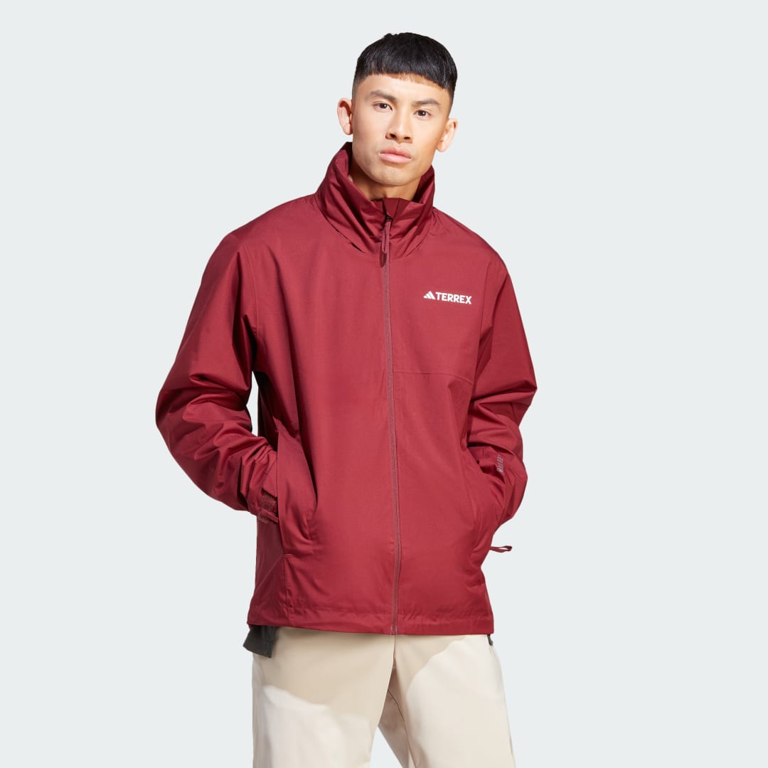 Vindjakke adidas Performance Terrex Multi RAIN.RDY 2-Layer Rød | IA1815, 1