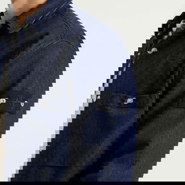 Skjorte Stone Island Denim Overshirt Mørkeblå | K2S151100008-VJ201, 5