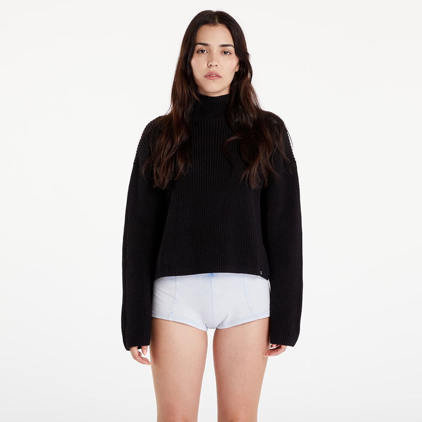 Sweater CALVIN KLEIN Chunky Loose High Neck Sweater Black Sort | J20J224227 BEH