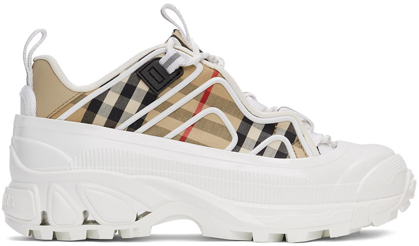 Sneakers og sko Burberry Check Arthur Sneakers 'White & Beige' Hvid | 8039440, 0