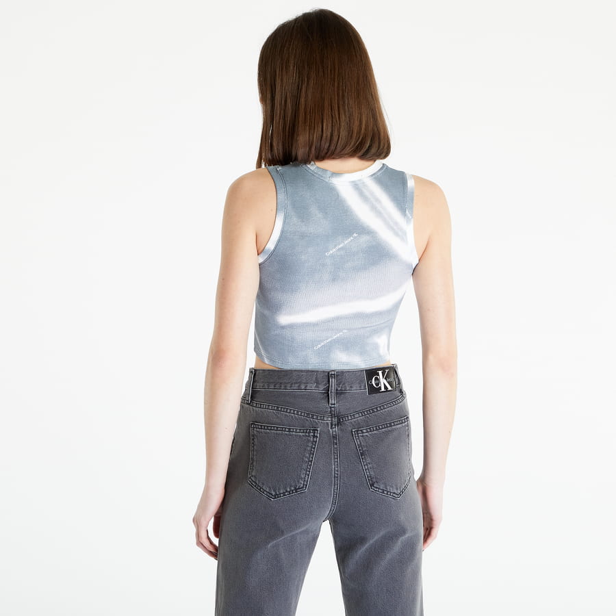 Crop top CALVIN KLEIN Motion Blur Aop Rib Tank Top Grå | J20J220728 0IM, 1