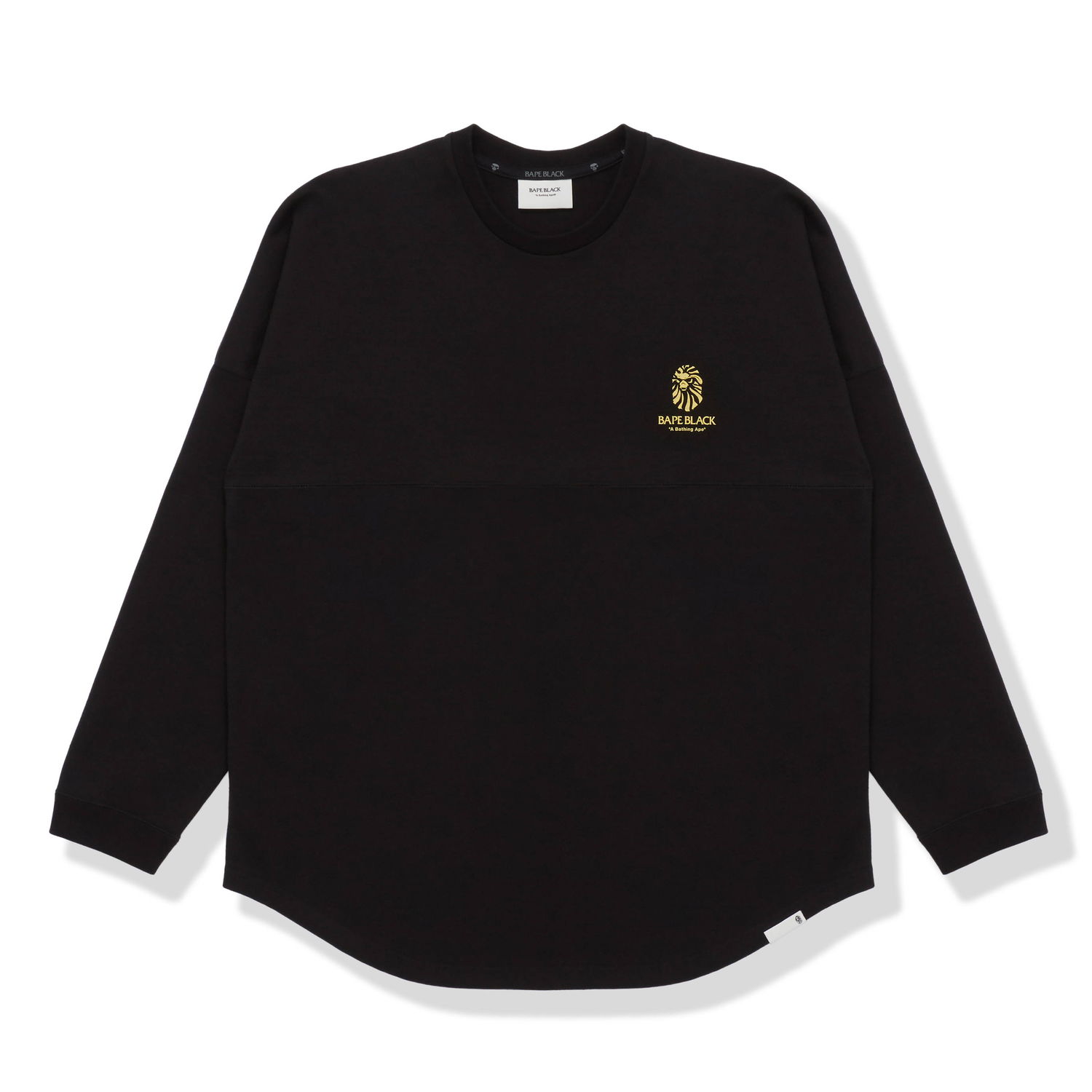 T-shirt BAPE BAPE BLACK Paisley Logo L/S Tee Black Yellow Sort | 1I20-111-002 BKXYE, 0