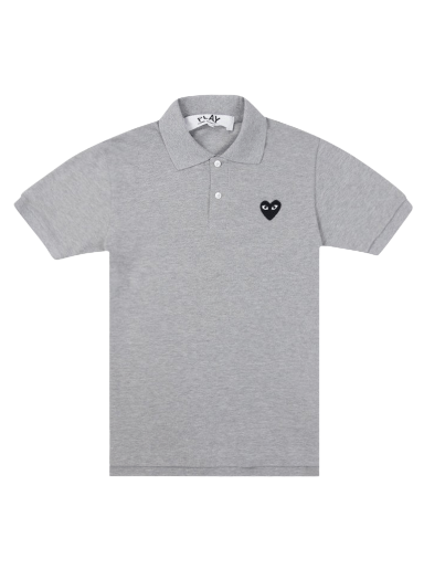 Polo skjorte Comme des Garçons PLAY Black Emblem Polo Shirt Grå | AZ T078 051 1