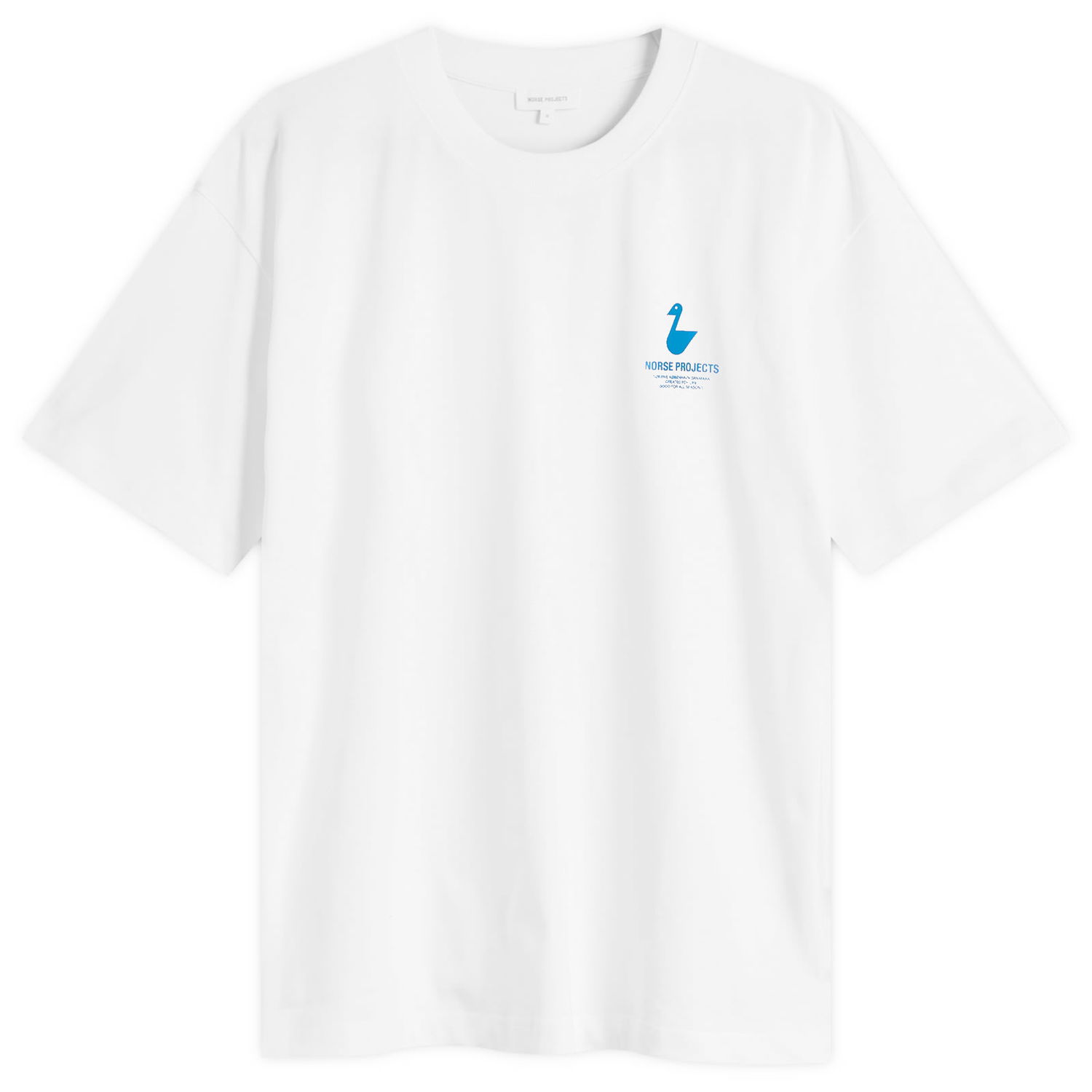 T-shirt NORSE PROJECTS Norse Projects Johannes Organic The Lakes Print T-Shirt, Size Large Hvid | N01-0694-0001, 1