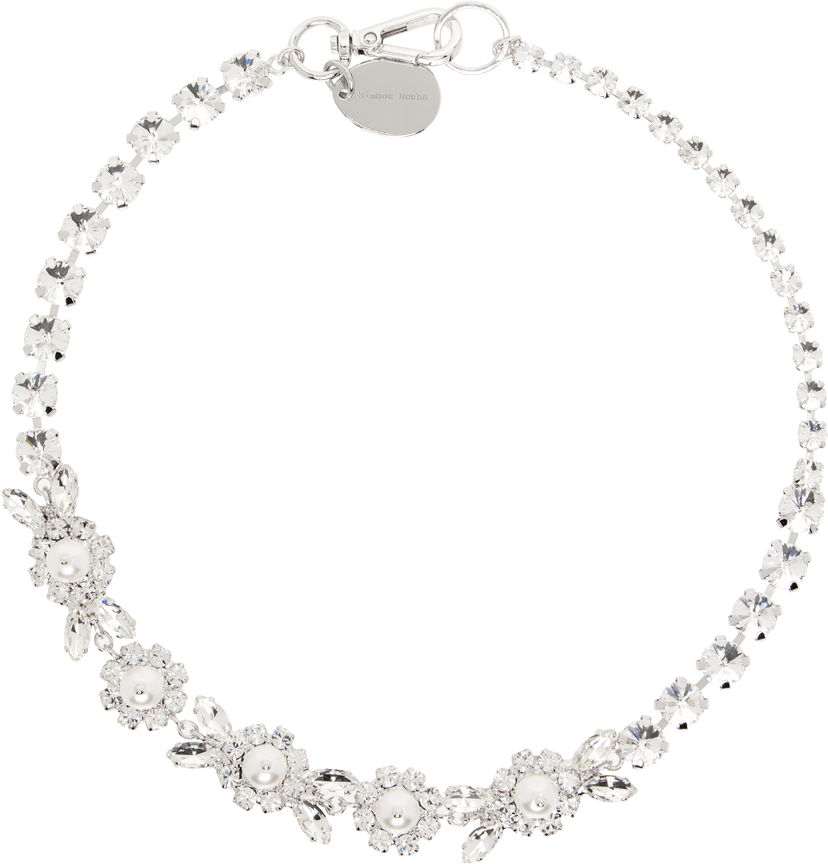 Halskæde Simone Rocha Simone Rocha Pearl & Crystal Daisy Floret Necklace Metalisk | NKS84 0906