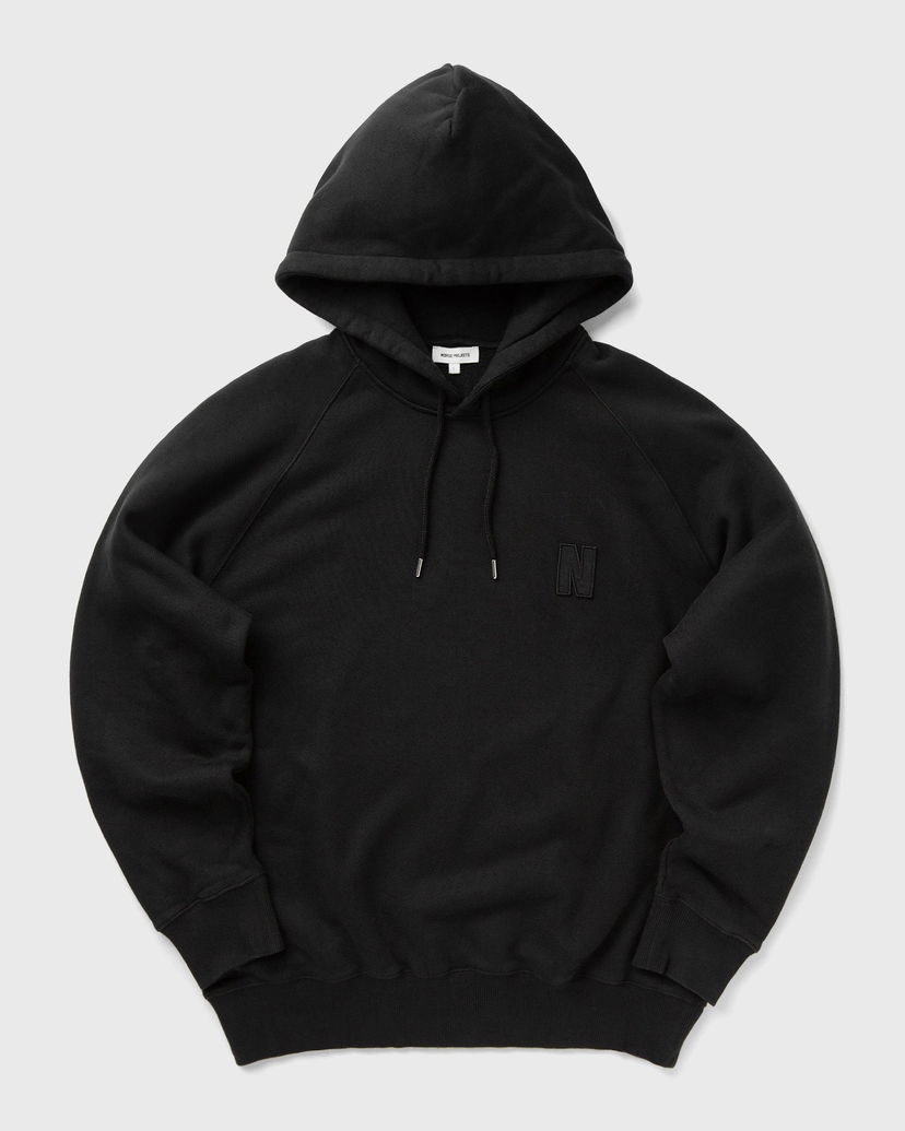 Sweatshirt NORSE PROJECTS Marten Relaxed Organic Raglan N Patch Hoodie Sort | N20-1368-9999