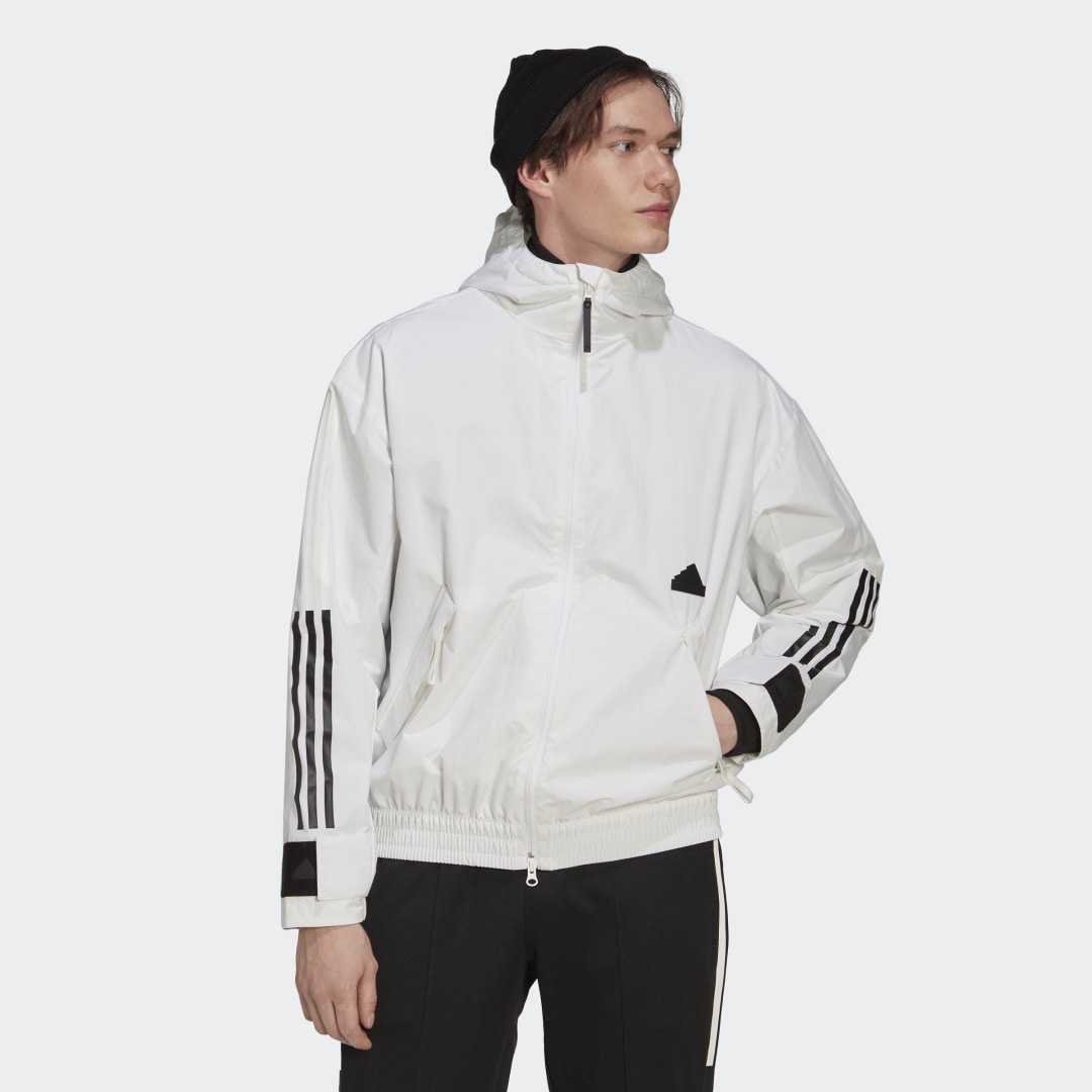 Jakke adidas Originals 3-Stripes Storm Jacket Hvid | HN1928, 0