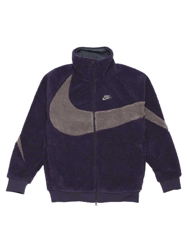 Jakke Nike Big Swoosh Reversible Boa Jacket Cave Purple Lilla | BQ6546-540