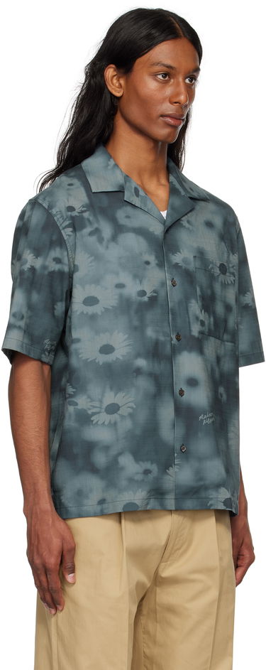 Skjorte MAISON KITSUNÉ Maison Kitsuné Resort Daisy Print Shirt Blå | OM00421WW9054, 1
