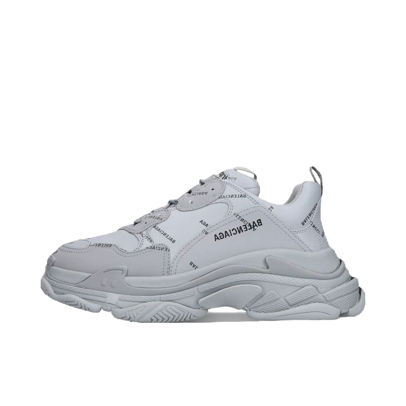 Sneakers og sko Balenciaga Triple S AllOver Logo Grey Black Grå | 536737 W2FA1 1810