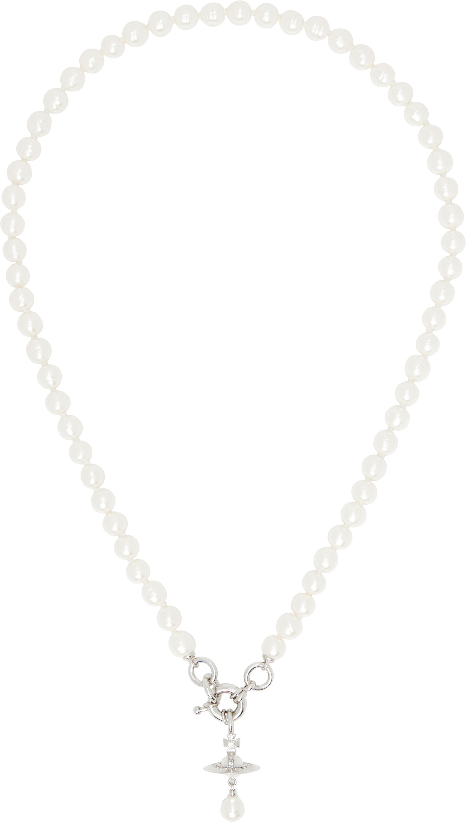 Halskæde Vivienne Westwood Vivienne Westwood Aleksa Pearl Necklace Hvid | 6301013F-02P543-, 0