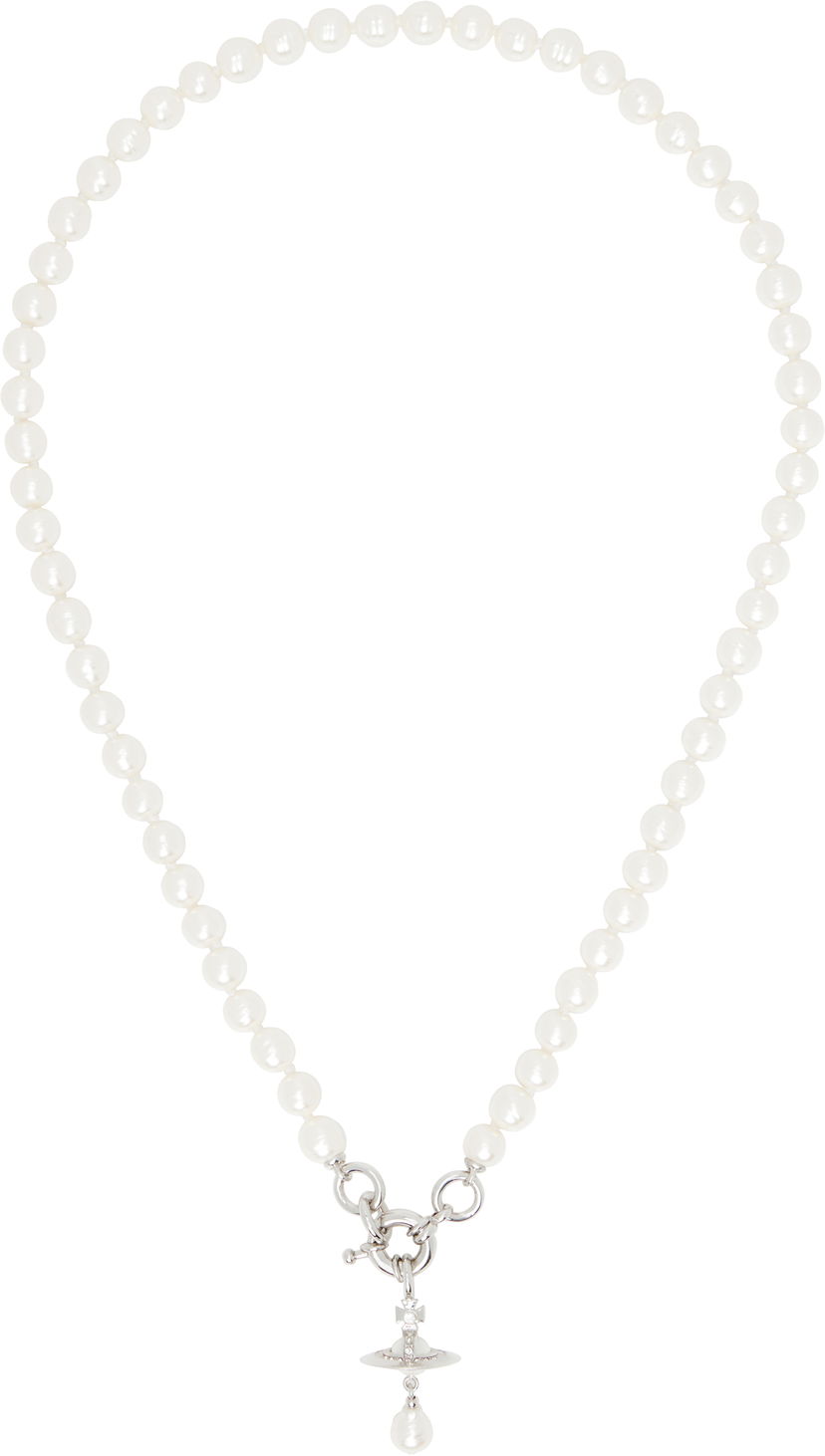 Halskæde Vivienne Westwood Vivienne Westwood Aleksa Pearl Necklace Hvid | 6301013F-02P543-