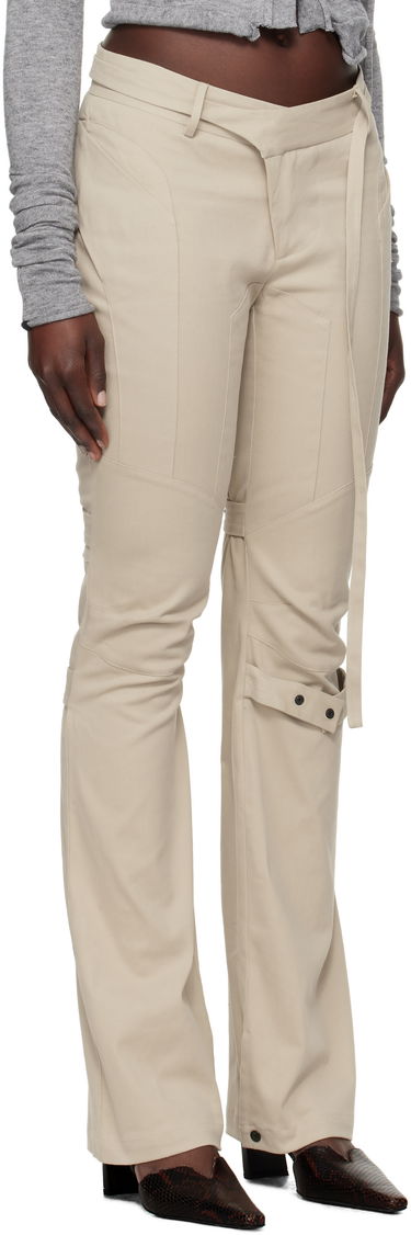 Bukser Ottolinger Ottolinger Deconstructed Flared Chino Trousers Beige | 2209080101, 1