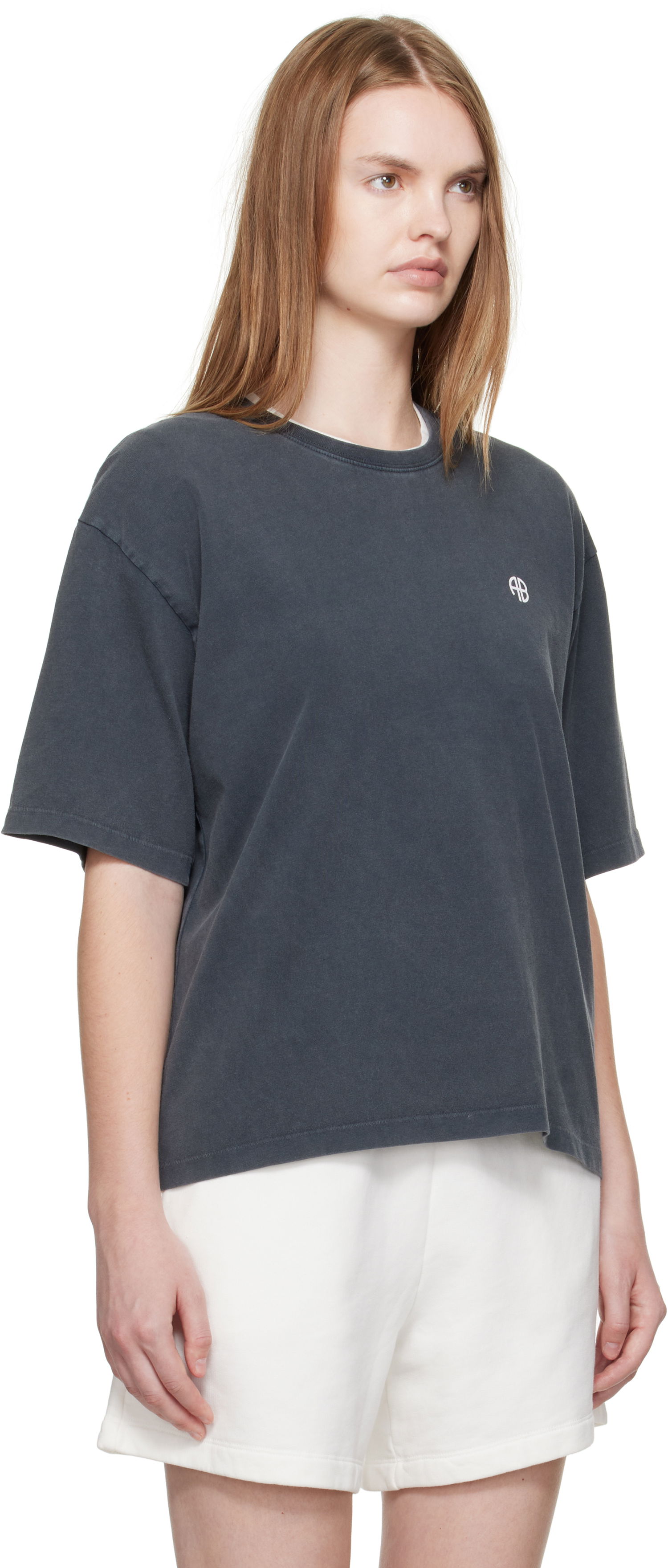 T-shirt Anine Bing Anine Bing Rudy Empowerment T-Shirt Grå | A-08-11068-WBL1, 1