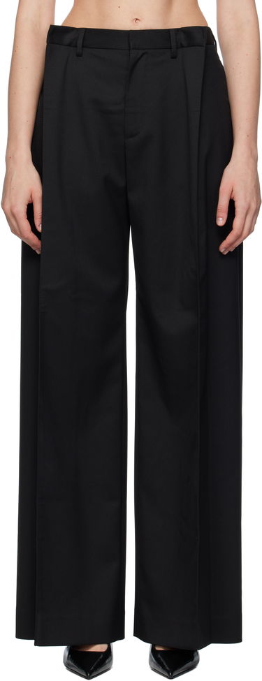 Bukser Maison Margiela MM6 Maison Margiela Tailoring Blend Wide-Leg Trousers Sort | S52KA0539 M35227, 0