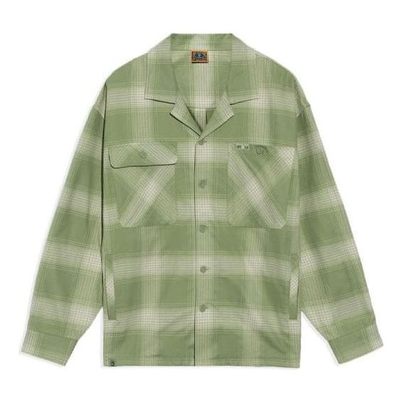 Skjorte Li-Ning Sports Basketball Loose Plaid Shirt Grøn | ASHR195-2, 0