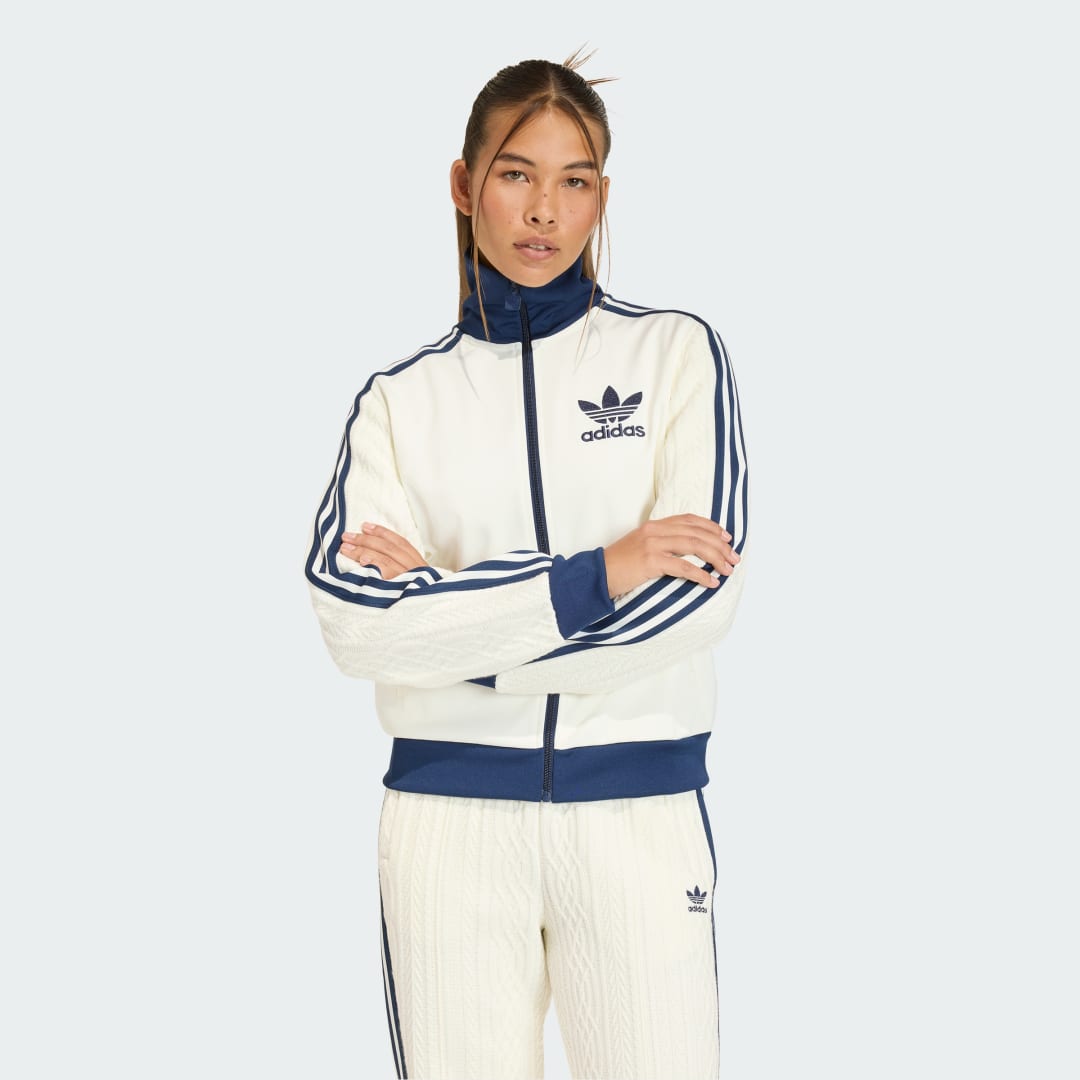 Jakke adidas Performance adidas Originals Knit Classic Track Top Hvid | KS7800, 0