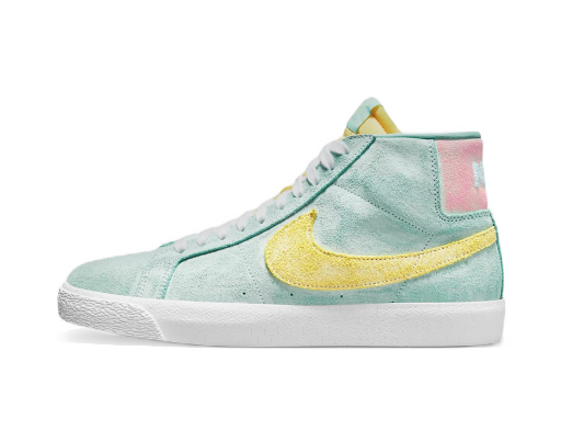 Skateboarding Nike SB Zoom Blazer Mid Premium SB "Light Dew Zitron" Grøn | DA1839-300