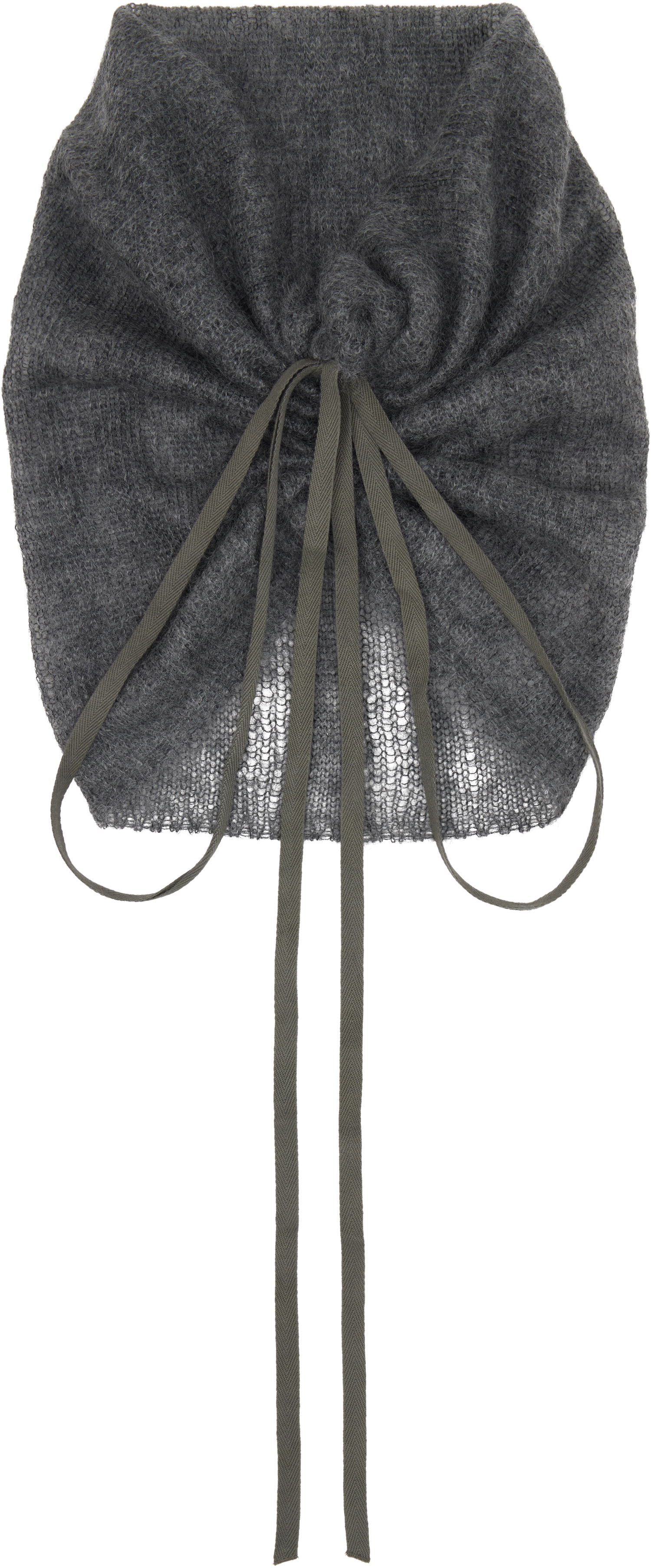 Tørklæde Ann Demeulemeester Ann Demeulemeester Oden Knit Tie Collar Grå | 2520-W-CL35-KN069-088, 0