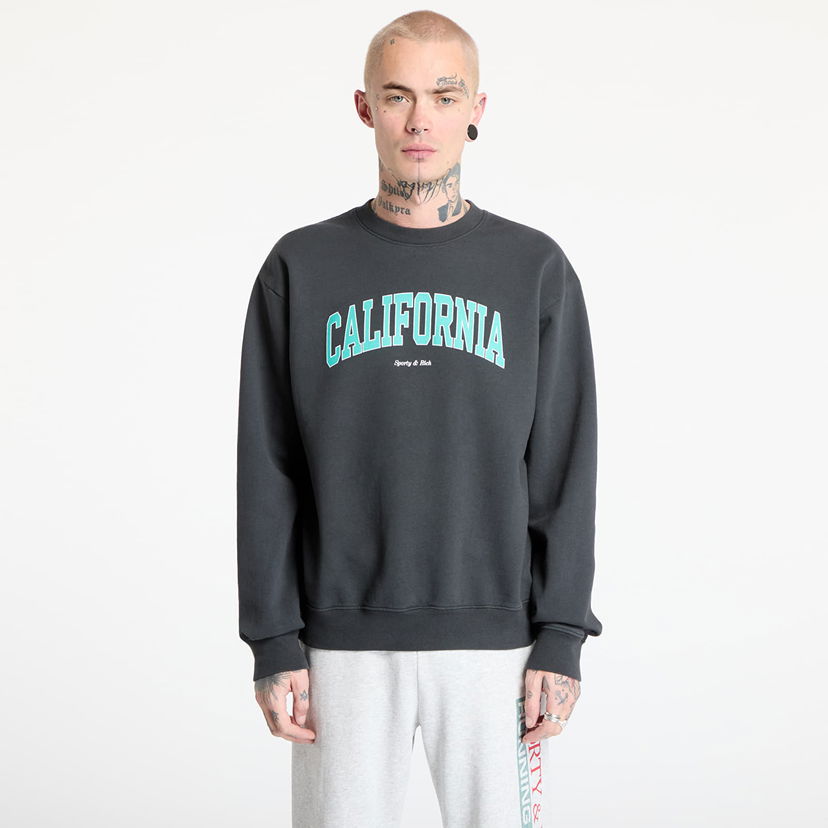 Sweater Sporty & Rich Sporty & Rich California Crewneck Sweatshirt Sort | ST071514501BA02