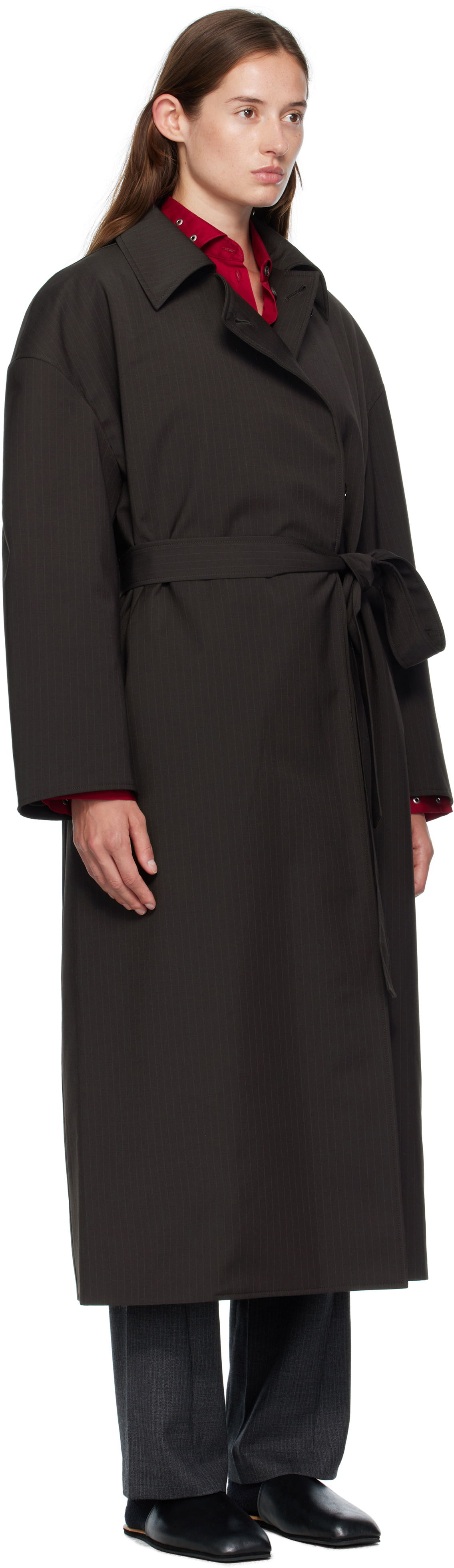 Frakker OUR LEGACY OUR LEGACY Pinstripe Court Coat Sort | W4251CC, 1