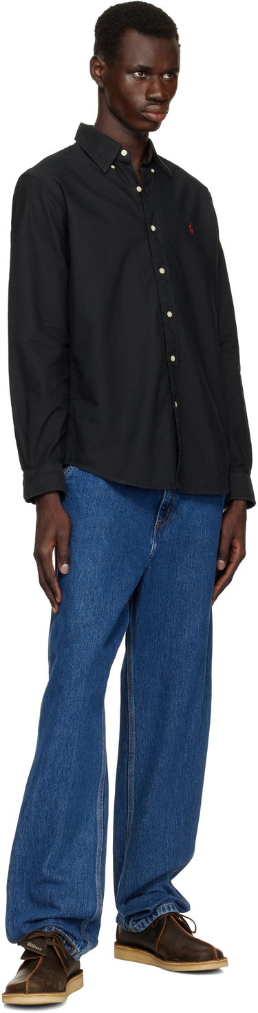 Skjorte Polo by Ralph Lauren Ralph Lauren Garment-Dyed Oxford Shirt Sort | 710716303002, 3