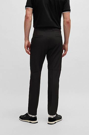 Bukser BOSS Regular Fit Water-Repellent Stretch Trousers Sort | 50495487, 1