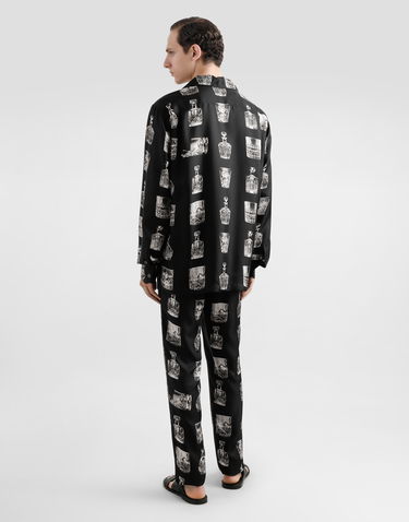 Pyjamas Dolce & Gabbana Silk Pajama Pants With Whiskey Print Sort | GVCRATHI1V0HN5IA, 2
