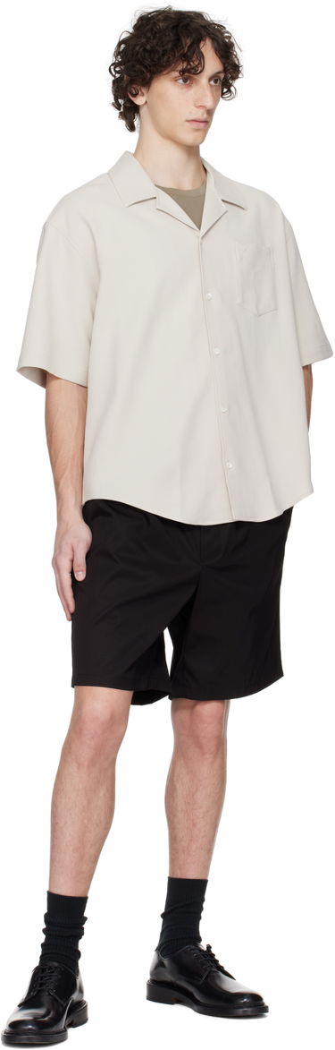 Skjorte AMI AMI Paris Camp Collar Shirt Beige | HSH219.CO0106, 3