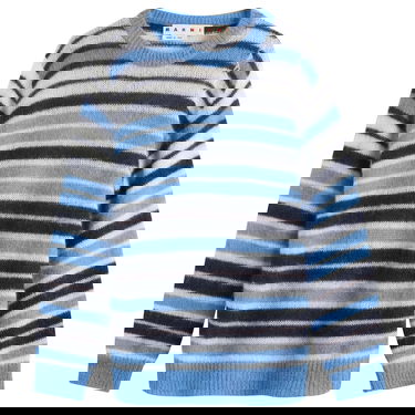 Sweater Marni Marni Men's Striped Mohair Crew Knit Blå | GCMG0435Q0-UFU178-STB26, 1